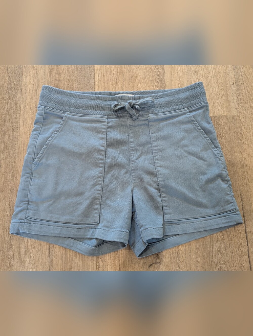 DU/ER Blue Lyocell Blend Drawstring Shorts - Picture 2 of 7